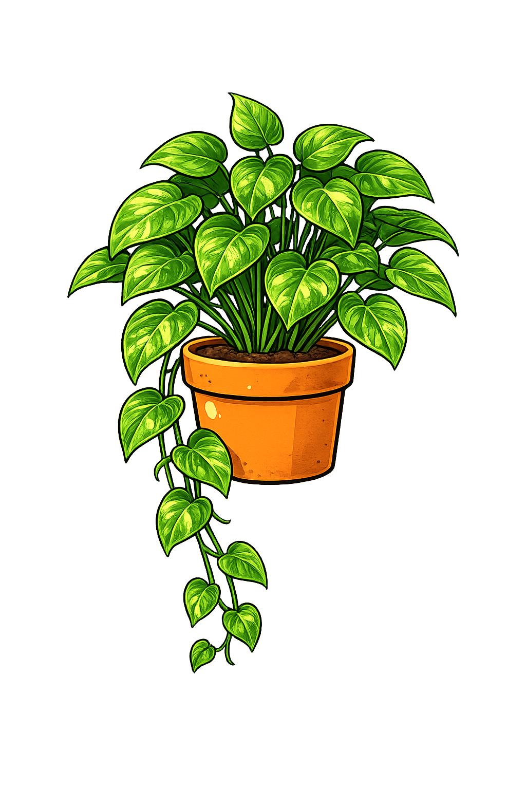 Heartleaf philodendron with trailing heart-shaped leaves indoors